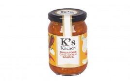 K's Kitchen Singapore Chilli Garlic Sauce  Glass Jar  280 grams